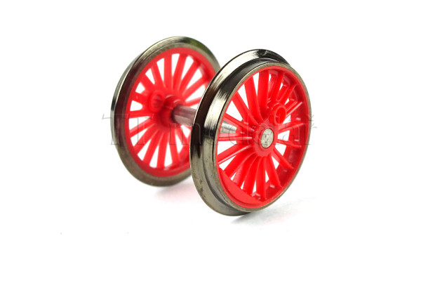 Náhradní díl, první nebo třetí spřažené dvojkolí pro lokomotivu řady 23, červené, TT, Tillig 202610