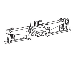 Náhradní díl, maska podvozku na lokomotivu řady 740, šedá, TT, Tillig 204628