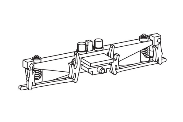 Náhradní díl, maska podvozku na lokomotivu řady 740, šedá, TT, Tillig 204628