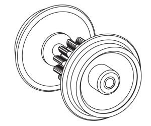 Náhradní díl, hnací dvojkolí s bandáží pro lokomotivu BR 119, černé, TT, Tillig 207200