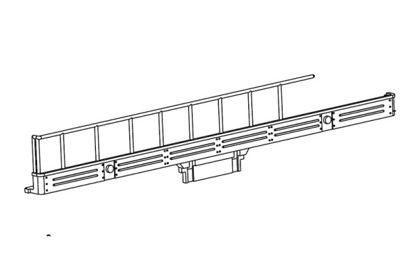 Náhradní díl, levý kryt rámu lokomotivy T 435.0 ČSD, černý, TT, Tillig 207731