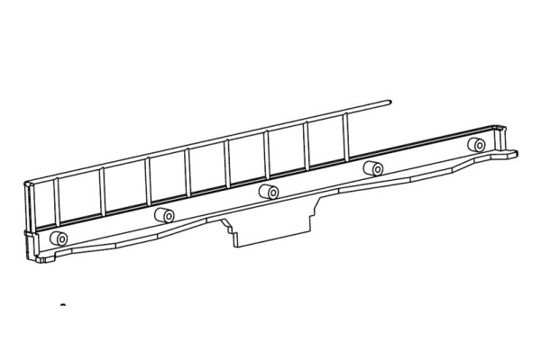 Náhradní díl, pravý kryt rámu lokomotivy T 435.0 ČSD, černý, TT, Tillig 207732 Náhradní díl, pravý kryt rámu lokomotivy T 435.0 ČSD, černý, TT, Tillig 207732