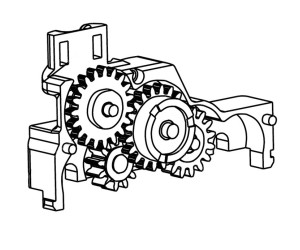 Náhradní díl, podvozek na V75, díl A, černý, TT, Tillig 302183