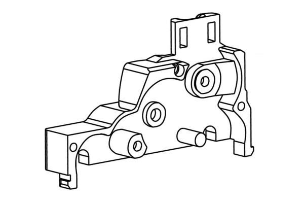 Náhradní díl, podvozek na V75, díl B, černý, TT, Tillig 302184