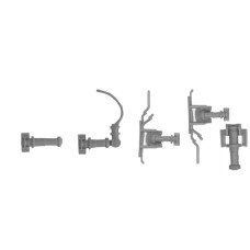 Náhradní díl, set válců v šedé barvě pro motorový vůz řady 810, H0, Roco 148331