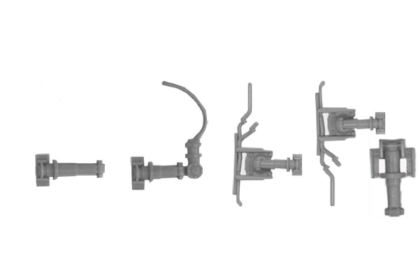 Náhradní díl, set válců v šedé barvě pro motorový vůz řady 810, H0, Roco 148331