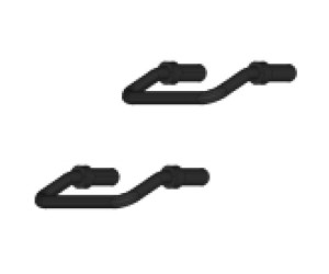 Náhradní díl, madlo pod nárazník na Kocoura T 466.2, šedé, 2 kusy, H0, Roco152053