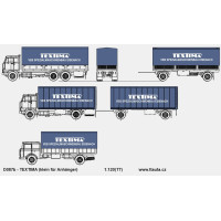 Obtiskový aršík, TEXTIMA, pro valníky, malý, TT, Štěpnička D087b Obtiskový aršík, TEXTIMA, pro valníky, malý, TT, Štěpnička D087b