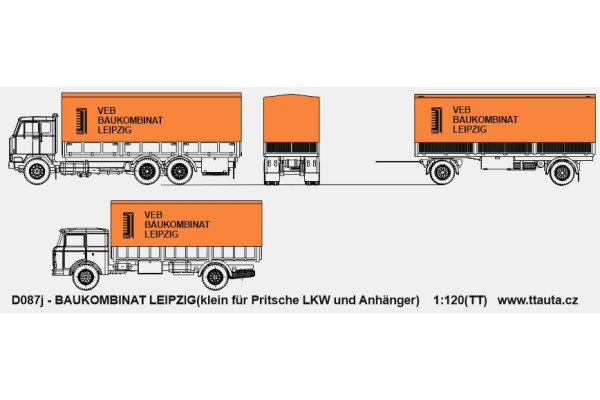 Obtiskový aršík BAUKOMBINAT LEIPZIG, TT, Štěpnička D087j
