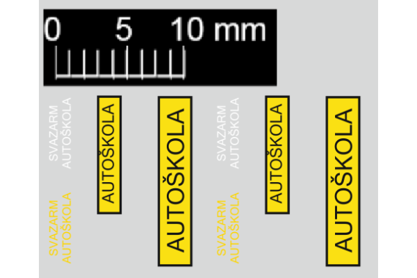 Obtisky AUTOŠKOLA, TT, Štěpnička D054