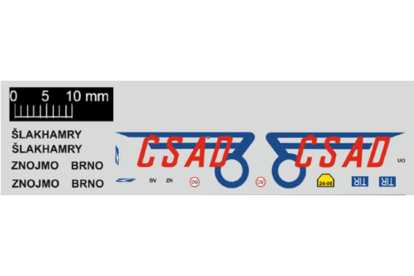 Obtisky, loga ČSAD, velká, TT, Štěpnička D055