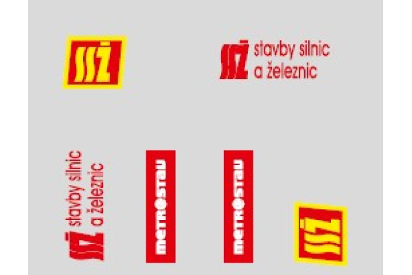 Obtisky – logo SSŽ, METROSTAV, TT, Štěpnička D097