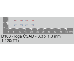 Obtisky, logo ČSAD, 4 ks, N, Štěpnička D108