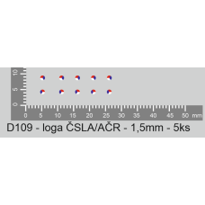 Obtisky, logo ČSLA / AČR, 1,5 mm, 5 ks, TT, Štěpnička D109