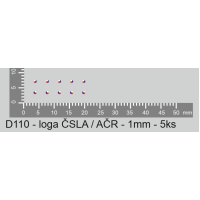Obtisky, logo ČSLA / AČR, 1 mm, 5 ks, N, Štěpnička D110