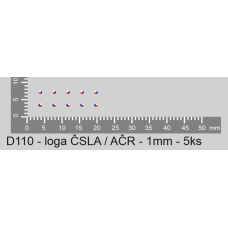 Obtisky, logo ČSLA / AČR, 1 mm, 5 ks, N, Štěpnička D110