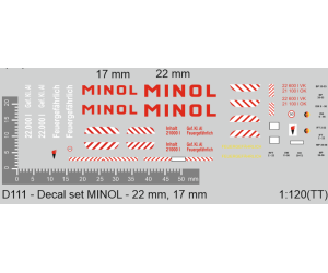 Obtisky, MINOL,17mm + 22 mm, TT, Štěpnička D111
