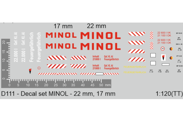 Obtisky, MINOL,17mm + 22 mm, TT, Štěpnička D111
