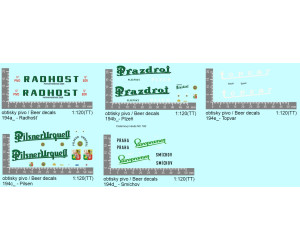 Aršík obtisků, pivovar Radhošť, TT, Štěpnička D122a
