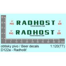 Aršík obtisků, pivovar Radhošť, TT, Štěpnička D122a