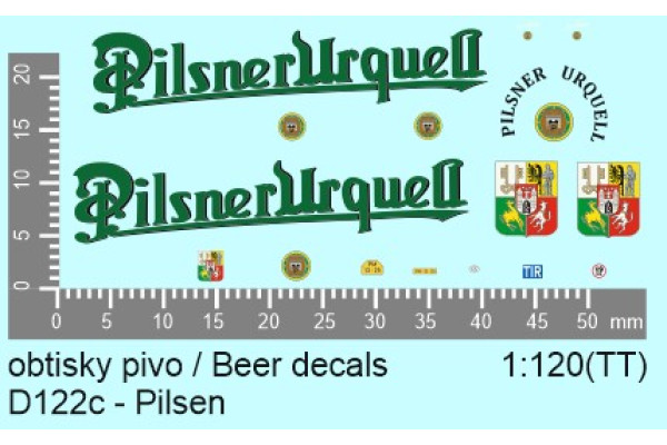 Aršík obtisků, pivovar Pilsner Urquell, TT, Štěpnička D122c