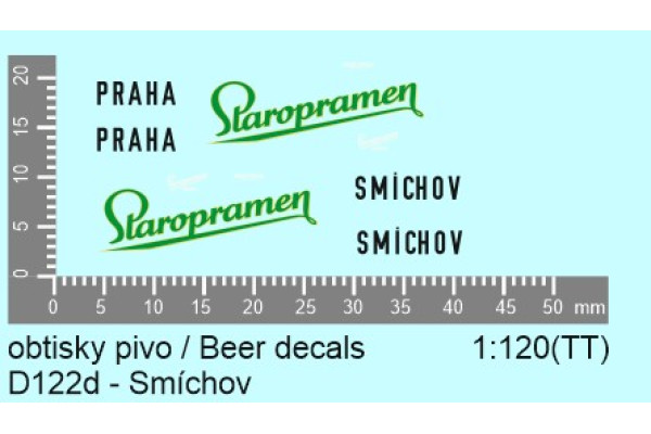 Aršík obtisků, pivovar Staropramen, TT, Štěpnička D122d