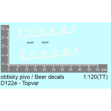Aršík obtisků, pivovar Topvar, TT, Štěpnička D122e