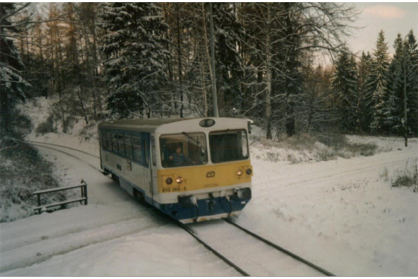 Obtisky na motorový vůz 810, modro-šedo-žlutý, ČD, V. epocha, TT, DOPRODEJ, Jacek 12OM9006