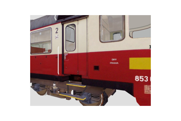 Obtisky, černé pruhy na motorový vůz 852/853, TT, Jacek 12OM9005A