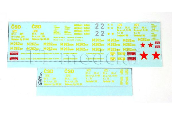 Obtisky na M 262.0, 60. léta, ČSD, IV. epocha, H0, Jacek 87OM6002