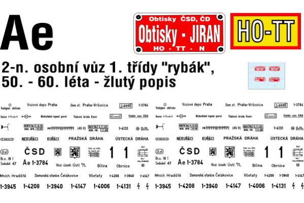 Obtisky Ae - rybák 50. - 60. léta, TT, Jiran 194