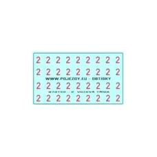 Obtisk, červené označení 2. vozové třídy pro osobní vozy, H0, Pojezdy 87OT22