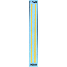 Obtisk, žluté pruhy 1,5 mm, TT/H0, Pojezdy xxO202