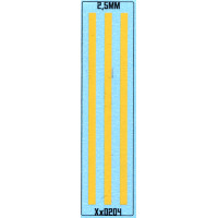 Obtisk, žluté pruhy 2,5 mm, TT/H0, Pojezdy xxO204