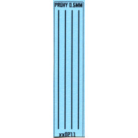 Obtisk, černé pruhy 0,5 mm, TT/H0, Pojezdy 0211