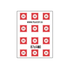 Obtisk, označení požárních hydrantů, H0, Pojezdy 87O150