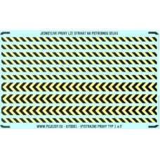 Obtisk, žlutočerné výstražné pruhy, H0, Pojezdy 87OS01