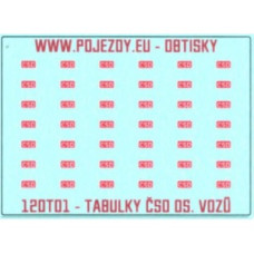 Logo ČSD pro osobní vozy, TT, Pojezdy 12OT01