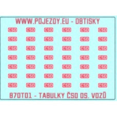 Logo ČSD 3,2 x 1,65 mm pro osobní vozy, H0, Pojezdy VIP_87OT01 Logo ČSD 3,2 x 1,65 mm pro osobní vozy, H0, Pojezdy VIP_87OT01