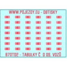 Logo Č_D 3,2 x 1,65 mm pro osobní vozy, H0, Pojezdy VIP_87OT02 Logo Č_D 3,2 x 1,65 mm pro osobní vozy, H0, Pojezdy VIP_87OT02