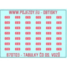 Logo ČD 3,2 x 1,65 mm pro osobní vozy, H0, Pojezdy VIP_87OT03 Logo ČD 3,2 x 1,65 mm pro osobní vozy, H0, Pojezdy VIP_87OT03