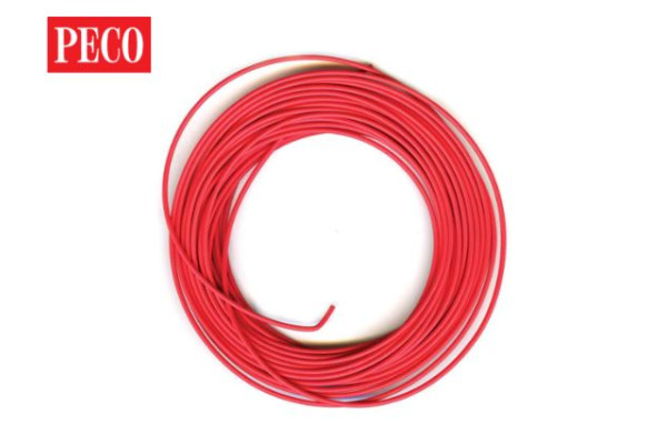 Kabel červený, 3A, 16 pramenů, 7 m, PECO PL-38R