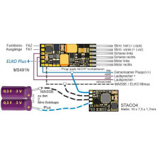 Záložní modul STACO4 pro MS dekodéry, Zimo STACO4 Záložní modul STACO4 pro MS dekodéry, Zimo STACO4