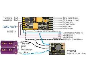 Záložní modul STACO4 pro MS dekodéry, Zimo STACO4