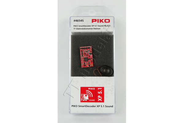 Ozvučovací sada PIKO SmartDecoder XP 5.1 S pro el. lokomotivu Vectron TT, PluX22, vč. reproduktoru, Piko 46545