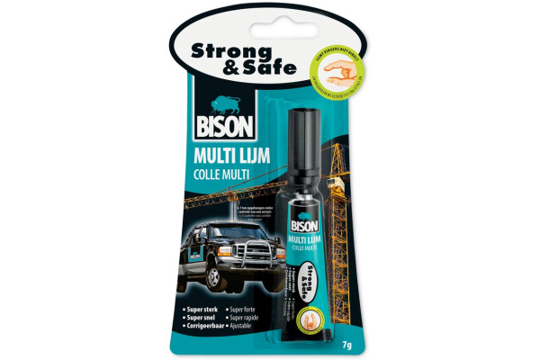 Univerzální lepidlo BISON STRONG & SAFE, 7 ml/g, UHU/Bison 33932