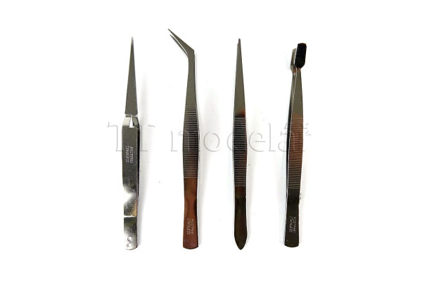 Sada pinzet, délka cca 120 mm, nerez, 4 kusy, Proedge 53390, Excel 30416 Sada pinzet, délka cca 120 mm, nerez, 4 kusy, Proedge 53390, Excel 30416