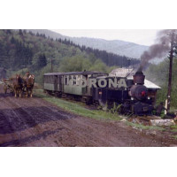 Pohlednice, vlak do Kyslinky vede viglašská kolbenka - říjen 1972, Corona CPV021