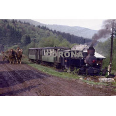 Pohlednice, vlak do Kyslinky vede viglašská kolbenka - říjen 1972, Corona CPV021