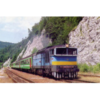 Pohlednice, motorová lokomotiva 750.238 ve st. Harmanec - červenec 2002, Corona CPV028